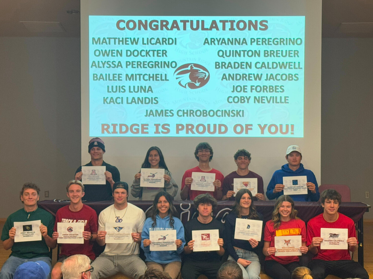 Mountain Ridge athletes with supportive networks paving their paths to collegiate sports success.